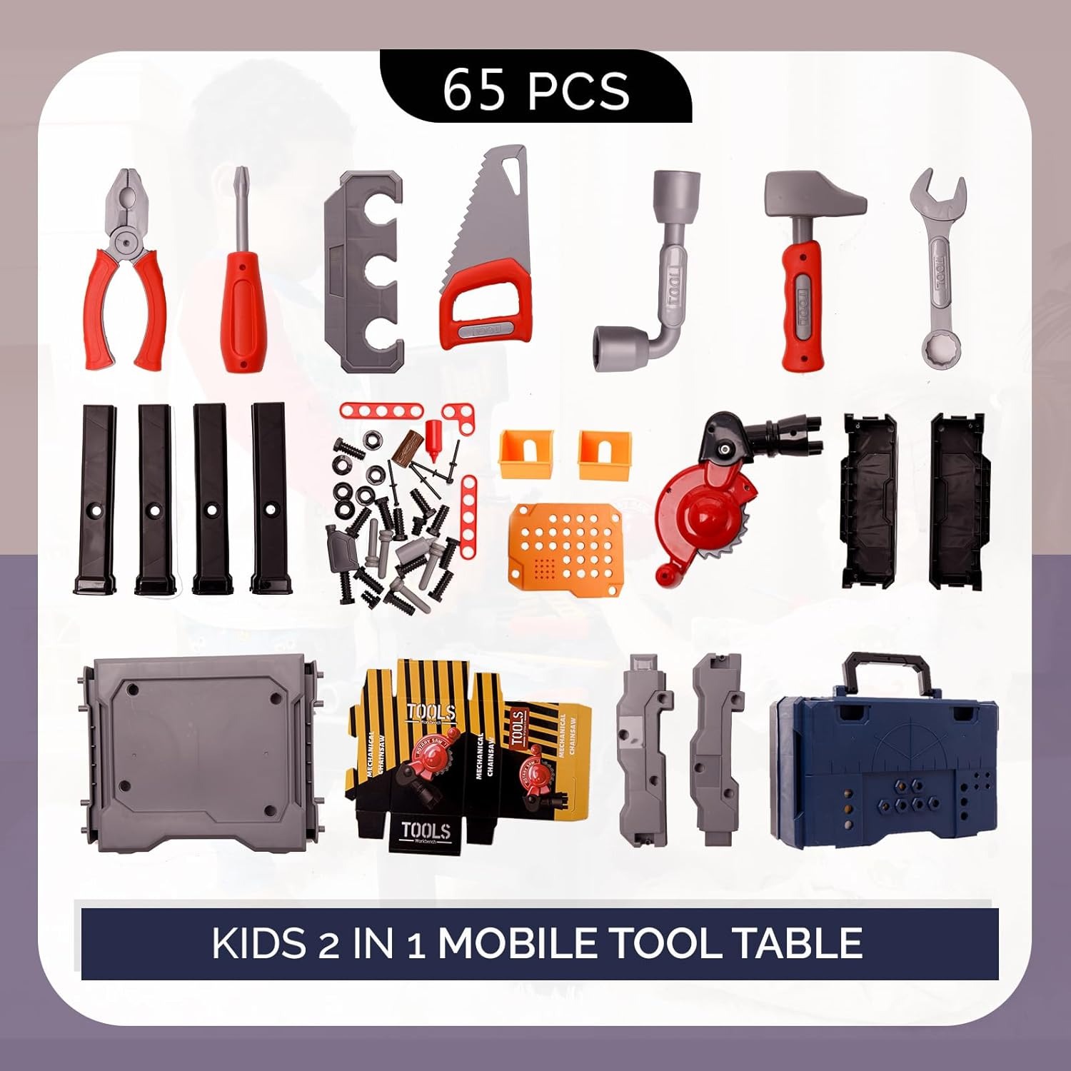 65PCS Kids Tool Bench Set Pret - đánh giá và giá Tools Workshop Kids