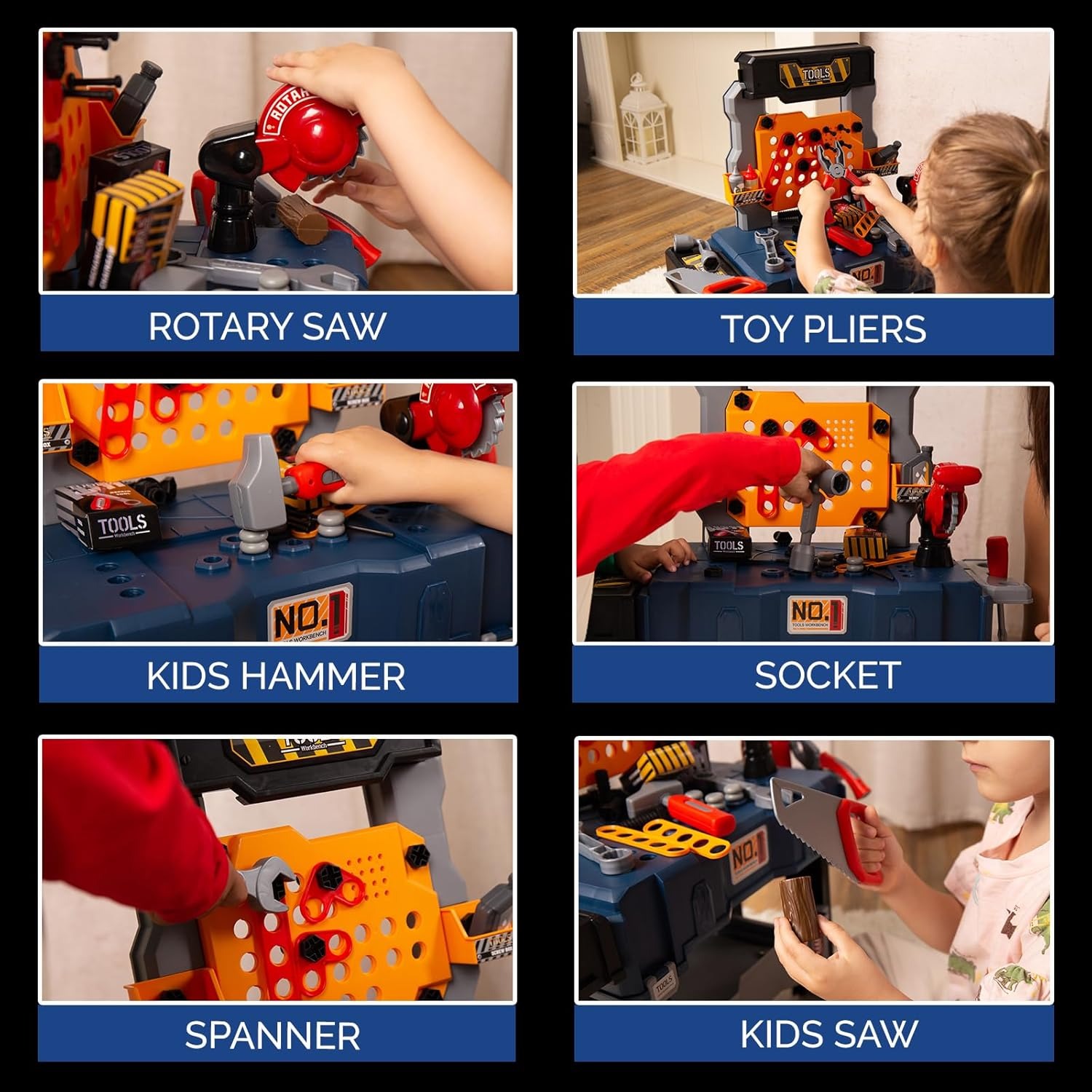65PCS Kids Tool Bench Set Pret - đánh giá và giá Tools Workshop Kids