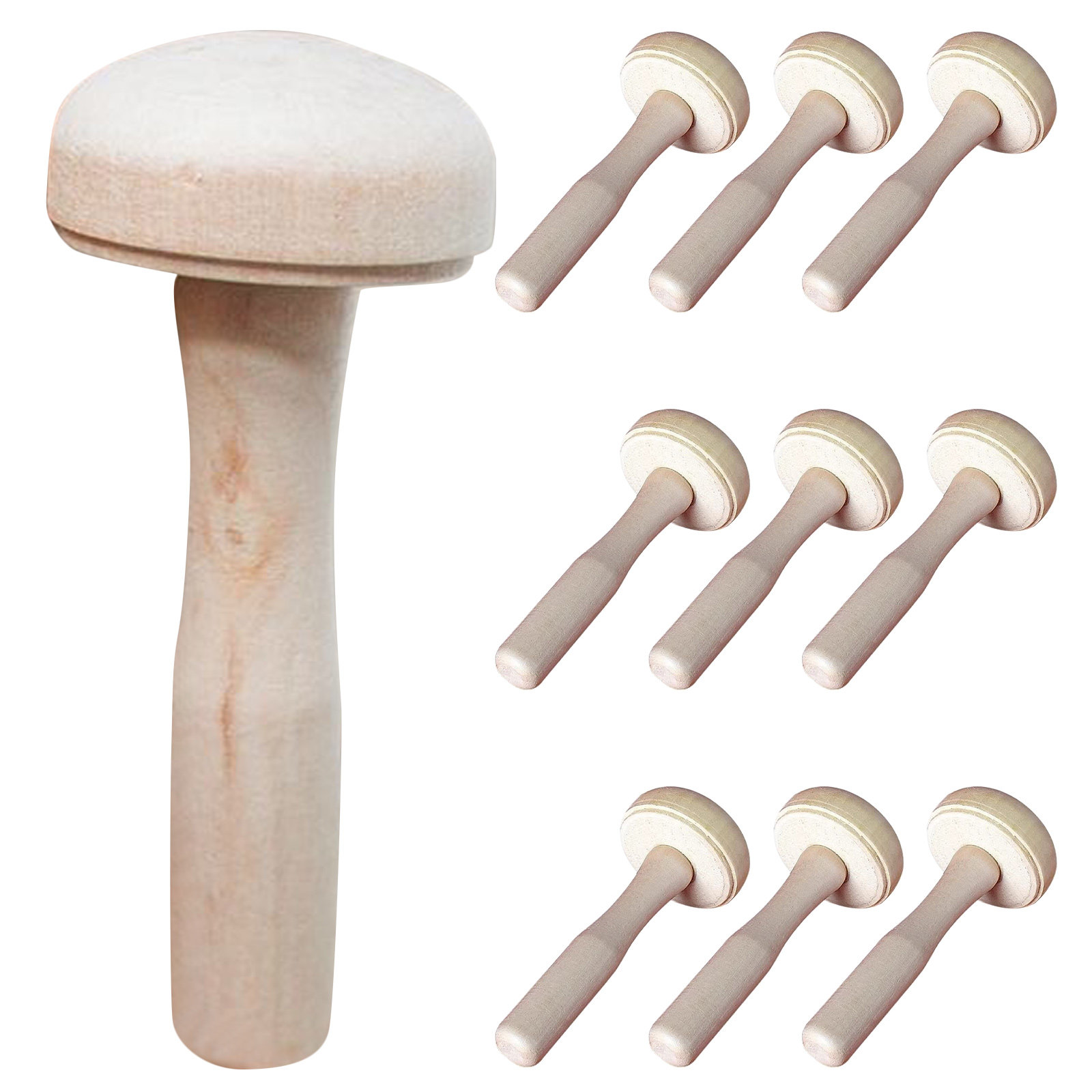 10Pcs Children Wooden Mushroom - đánh giá và giá Tools Workshop Kids