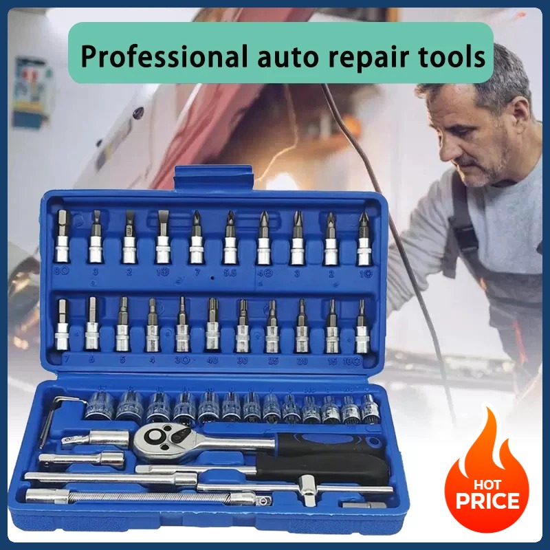 46-in-1 Heavy Duty Automotive  - đánh giá và giá Tools Set Workshop