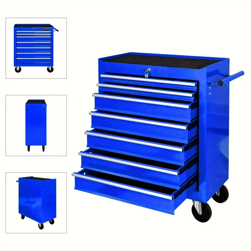 7 Drawers Blue Multifunctional - đánh giá và giá Workshop Tools Trolley