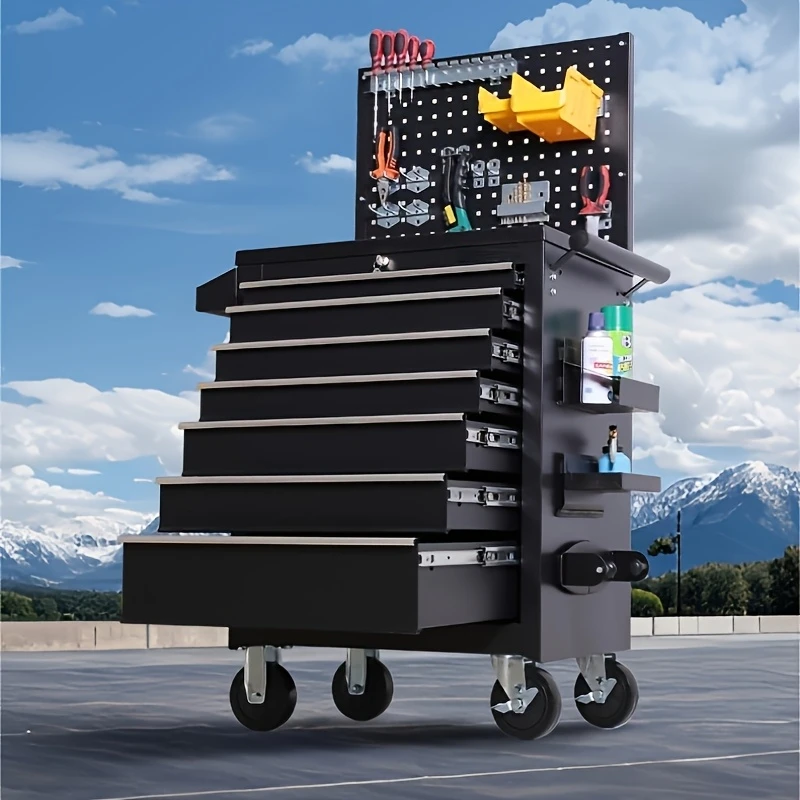 1pc Heavy Duty 7-Drawer Metal  - đánh giá và giá Workshop Tools Trolley