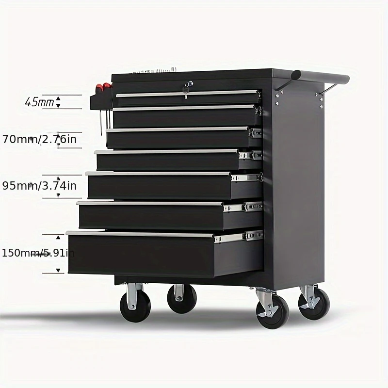 1pc Heavy Duty 7-Drawer Metal  - đánh giá và giá Workshop Tools Trolley